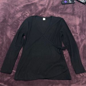 Black Old Navy Faux wrap sweater